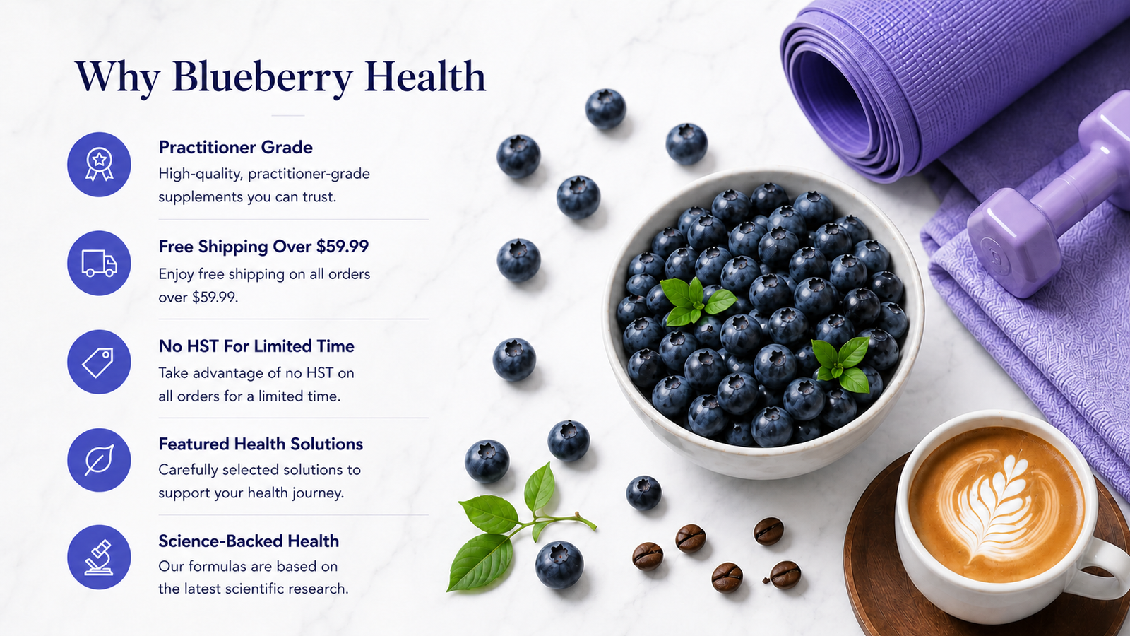 Blueberry Health featured section